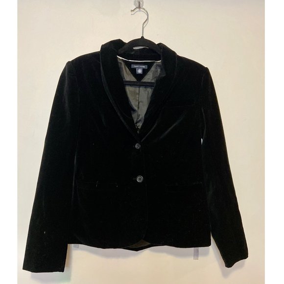 Tommy Hilfiger Black Velvet Blazer - Picture 1 of 4